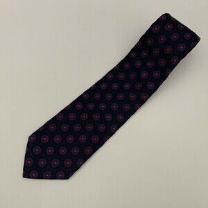 Hugo Boss Men's Tie Necktie Purple Multi-color 100% Silk